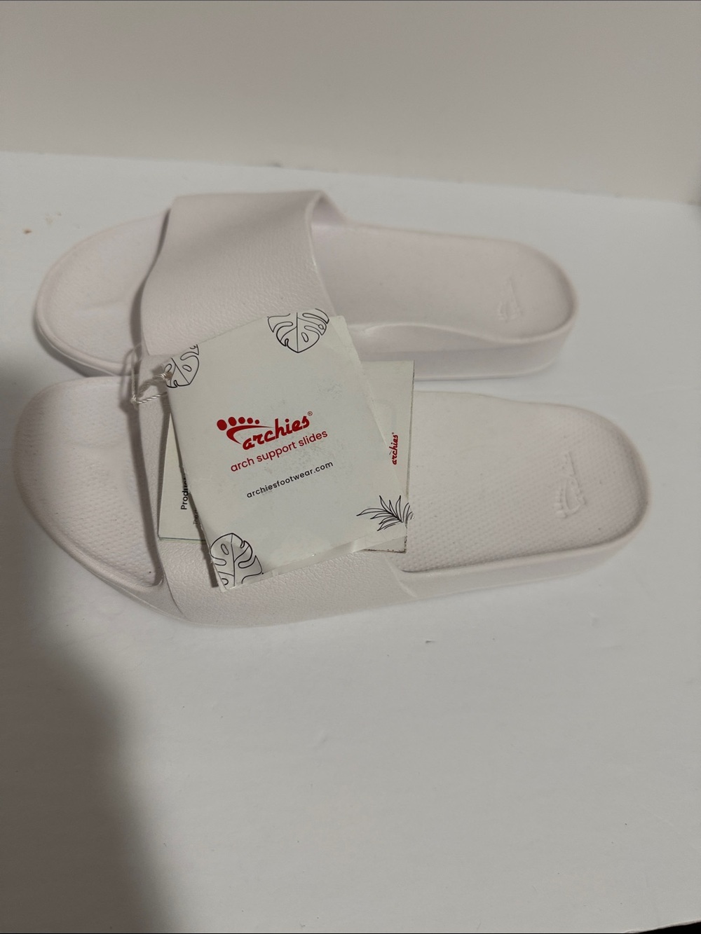 Archie’s Slide Sandals White Women’s Size 8 - Picture 3 of 6